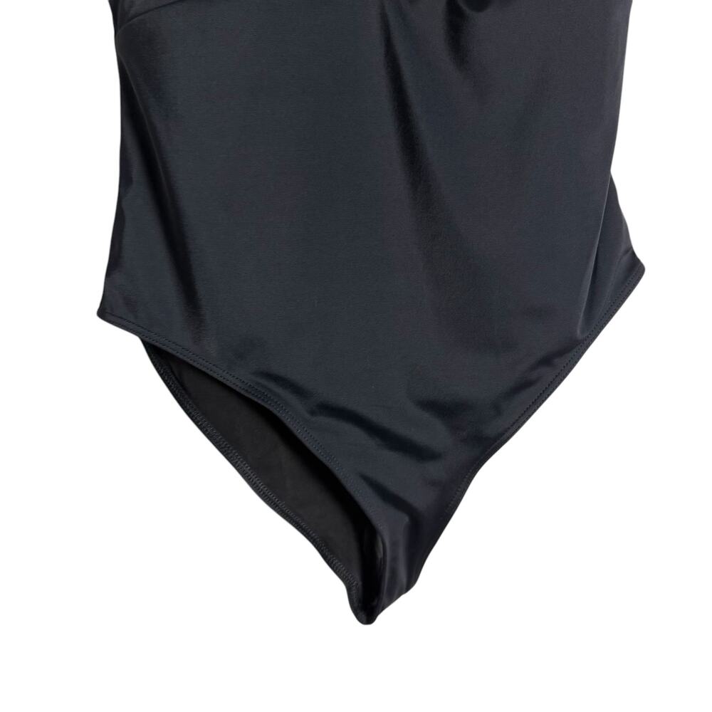 Beach Riot Leslie Black Cut Out Gold Metallic Trim One Piece Swimsuit Size Large - Picture 5 of 10